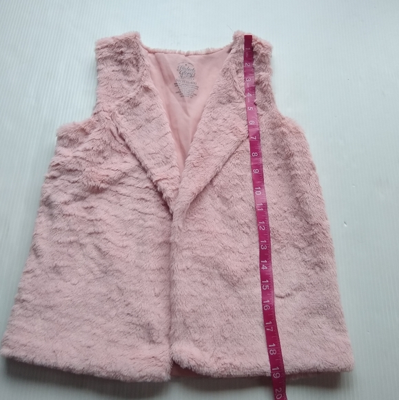 FADED GLORY • faux fur blush pink vest jacket - Picture 5 of 5
